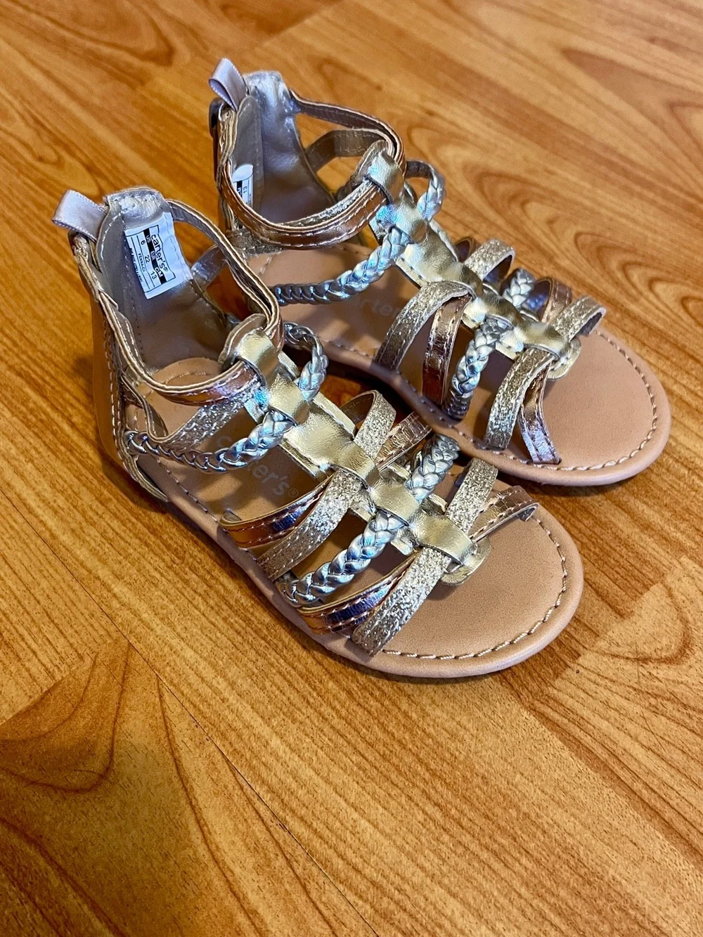 Carter’s Kids Metallic Gold Gladiator Sandals